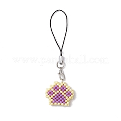 Отпечаток лапы стеклянный бисер бисерные подвески мобильные ремни HJEW-MZ00186-01