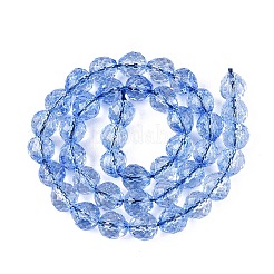 Brins de perles de verre transparentes craquelées&nbsp;GLAA-N068-04A-02