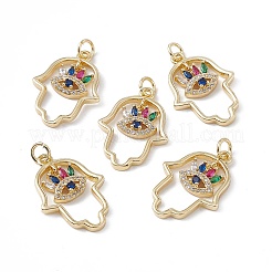 Латунные разноцветные подвески из кубического циркония KK-E068-VA188-2