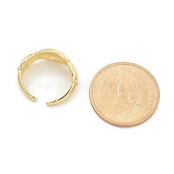 Кольца-манжеты из латуни с круглыми бусинами для женщин RJEW-M028-77G