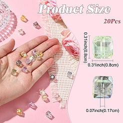 20 шт. Прозрачные акриловые бусины&nbsp;PACR-YW0001-23A