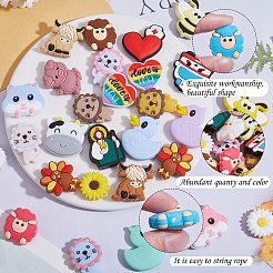 20 шт. 2 стиля силиконовые бусины в виде цветка ромашки JX649A