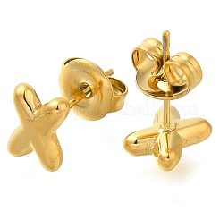 Pendientes de botón de acero inoxidable 304&nbsp;EJEW-I316-01G-X