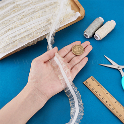 20 м нейлоновая эластичная плиссированная кружевная лента&nbsp;OCOR-WH0070-258A-02