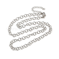 Цепочки из ромбовидной цепи из нержавеющей стали 304 толщиной 5 мм для женщин и мужчин NJEW-A054-02P