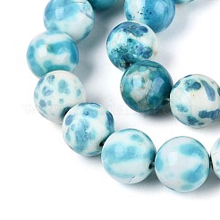 Крашеные бусины из натурального огненного агата с треском&nbsp;G-T144-52A-01