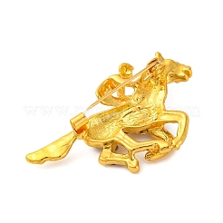 Брошь из цинкового сплава с кристаллами и стразами&nbsp;LS-JEWB-U010-04G-06