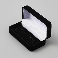 Флокированные пластиковые упаковочные коробки для зажимов для галстука CON-WH0099-64