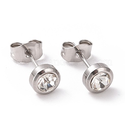 Серьги-гвоздики со стразами&nbsp;EJEW-H357-04P-A