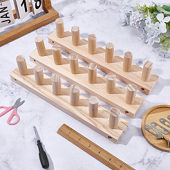 3 telar de manta gruesa de madera para hilo&nbsp;DIY-WH0780-06