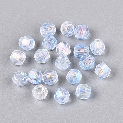 Perles de verre peintes par pulvérisation transparent&nbsp;X1-EGLA-N018-4mm-05