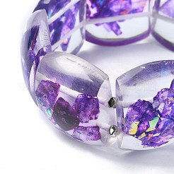 Эластичные браслеты из окрашенного натурального селенита и синтетического опала&nbsp;BJEW-G702-07A