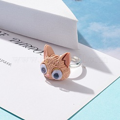 Регулируемые кольца из смолы 3d со смешанными животными RJEW-JR00428-M