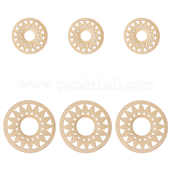 Portabolas de cristal de madera de girasol&nbsp;WOOD-CP0001-18A