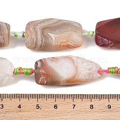 Natürliche verwitterte Achatperlenstränge&nbsp;GG-CBA8E33-B01-01