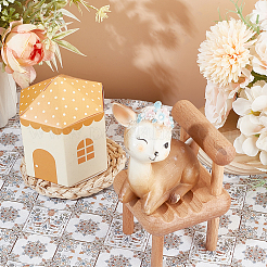 Прямоугольный пол из искусственной кожи для аксессуаров кукольного домика DIY-WH0430-755A