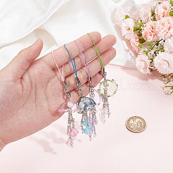 4 шт. акриловые и стеклянные ремешки для мобильных телефонов&nbsp;HJEW-DR00060