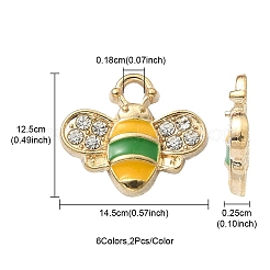 12шт 6 цвета сплава эмаль подвески&nbsp;ENAM-YW0002-75