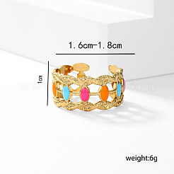 Кольцо-манжета с эмалированным покрытием Sweet Hollow неправильной формы из нержавеющей стали 201 DG2321