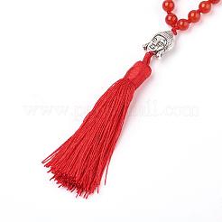 Collane ciondolo nappa&nbsp;NJEW-P191-A02