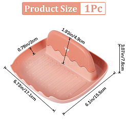 Двухцветный пластиковый держатель для хранения посуды AJEW-WH0470-23A