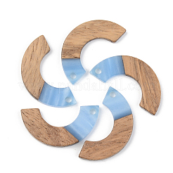 Pendentifs en bois de résine et de noyer&nbsp;RESI-S389-007A