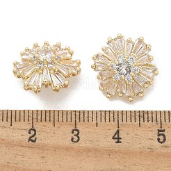 Стойка покрытие латунные микропаве прозрачные кубические циркониевые кнопки KK-K293-14G