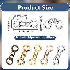 50 pz 5 colori pendenti in lega di stile tibetano&nbsp;FIND-NB0007-11