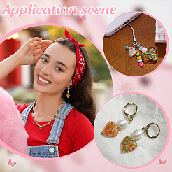 24 шт. подвески из стекла миллефиори 8 цветов PALLOY-PH01845