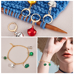 Алюминиевые маркеры петель с замком в виде колокольчика HJEW-PH01776