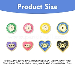 20 шт. 5 стиля бусины из сплава с эмалью на тему сглаза&nbsp;FIND-YW0008-25