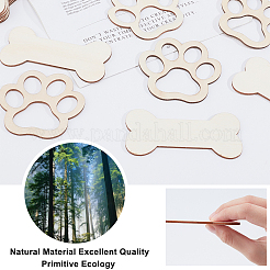 30 planche à enrouler les fils en bois de 2 styles&nbsp;WOOD-GF0001-60