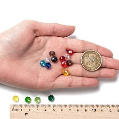 15 цветные гальванические стеклянные бусины&nbsp;EGLA-JP0002-02B-8mm