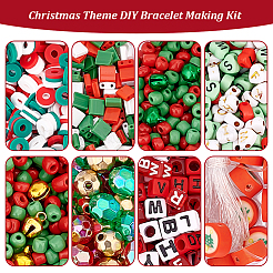 Около 1510 шт. набор для самостоятельного изготовления браслета на рождественскую тематику DIY-PH0022-59