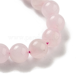 Bracelets extensibles en perles de quartz rose naturel&nbsp;BJEW-K251-03C