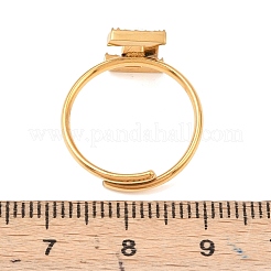 Bagues ouvertes en acier inoxydable 304 avec micro pavé de zircones cubiques&nbsp;LS-RJEW-D336-01G-07