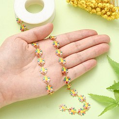 Эмалированные цепочки с цветком ромашки&nbsp;CHS-CJ0001-33