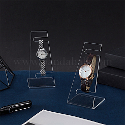 Présentoirs de montres en acrylique en forme de L&nbsp;ODIS-WH0086-081B