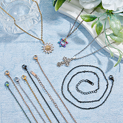 10 шт. набор из 10-х цепочек из нержавеющей стали 304 для женщин&nbsp;NJEW-FH0001-06