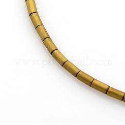 Electroplate smerigliato non magnetici ematite sintetico fili di perline&nbsp;G-O008-19B