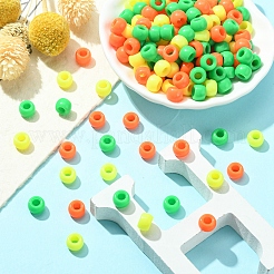 300шт 3 цвета смолы европейские бусины с большими отверстиями RESI-YW0001-35