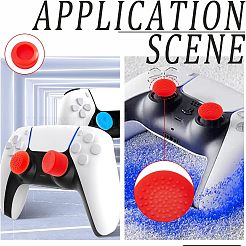 2セット 2色シリコン交換用ゲームパッドボタンキーキャップセット  コントローラーグリップカバー  ミックスカラー  21x6~16mm  内径：14~15mm  1セット/カラー&nbsp;AJEW-OC0002-81A