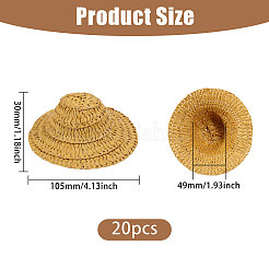 Мини-шляпка из искусственной соломы для кукол DOLL-WH0002-34