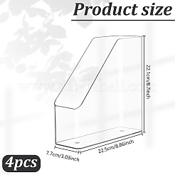 4 Stück transparente Aktenordnerhalter aus Kunststoff&nbsp;AJEW-GA0009-49