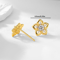 Серьги-гвоздики из стерлингового серебра в стиле «сладкий лесной цветок» s925 TP9211-1