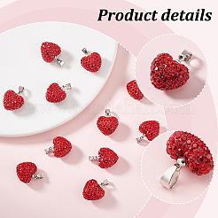 12 шт. подвески из полимерной глины со стразами RB-PH0001-55