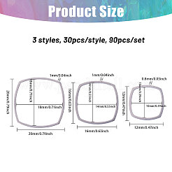 90 шт. 3 стиля соединительных колец из нержавеющей стали 304 STAS-CA0002-22