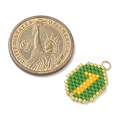 Подвески из бисера номер 0~9&nbsp;PALLOY-MZ00907