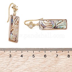Messing Micro Pave klare Zirkonia baumeln Ohrringe&nbsp;EJEW-JE06949