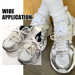 8 stücke 4 arten bowknot glas perle & kunststoff schuhe charme&nbsp;HJEW-GO00089